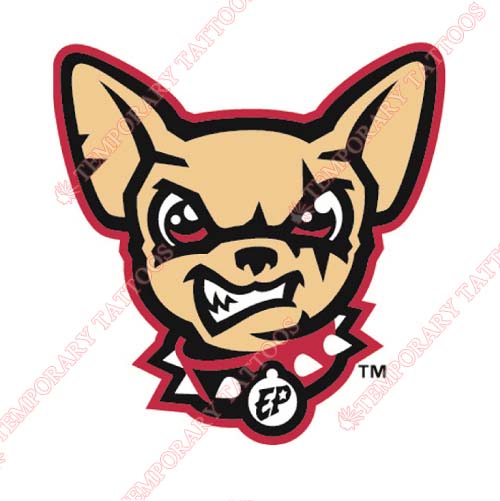 El Paso Chihuahuas Customize Temporary Tattoos Stickers NO.8155